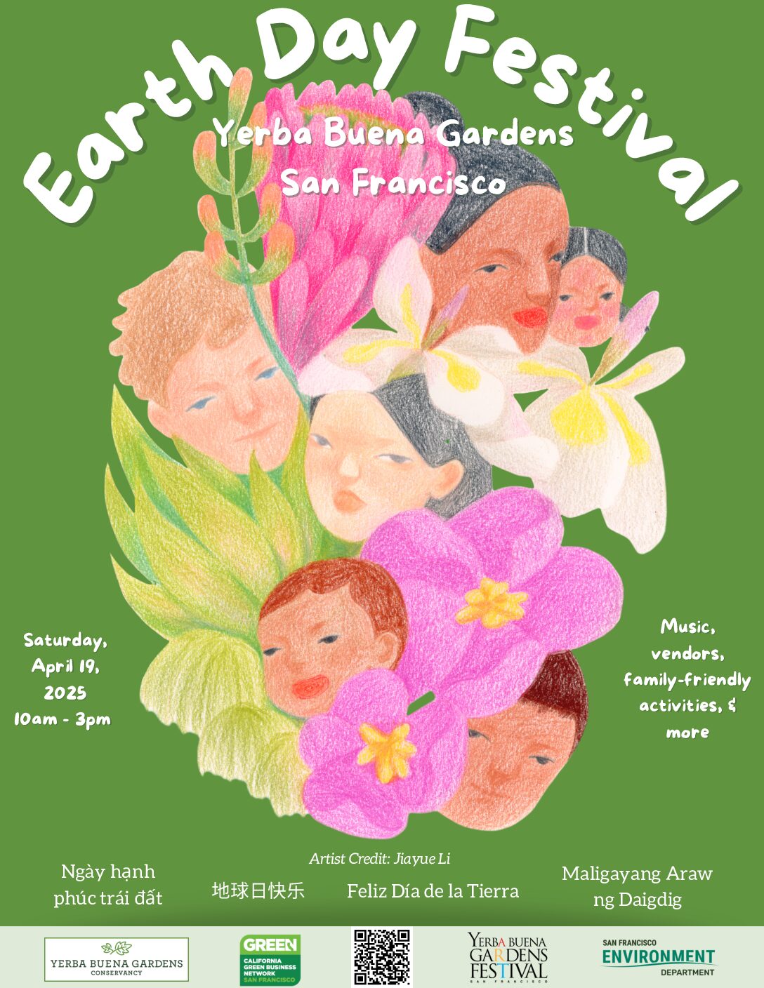 Yerba Buena Gardens 2025 Earth Day Festival Flyer